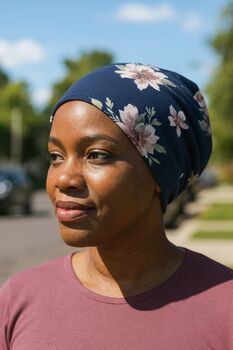 Chemo Turban For Women – Soft Cotton Cancer Headwear Beanie Hat And Scarf Alternative, 5 of 5