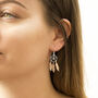 Sterling Silver And Rose Gold Dream Catcher Earrings, thumbnail 5 of 6