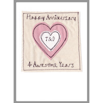Personalised Heart Anniversary Or Valentines Day Card, 2 of 12