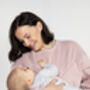 Women's Breastfeeding Pink Embroidered Sweatshirt, thumbnail 1 of 4