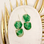 Transparent Green Drop Statement Earrings For Her, thumbnail 2 of 8