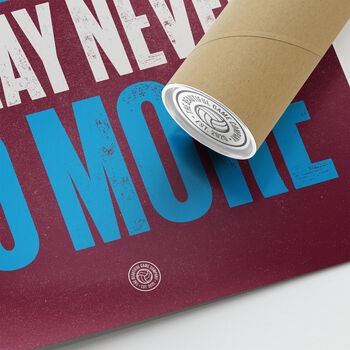 Burnley Fc 'No Ney Never' Football Song Print, 3 of 3