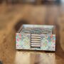 Set Of Six Wood Coasters With Case, Luxury Tableware, thumbnail 3 of 9