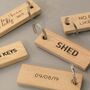 Personalised Solid Oak Wooden Keyring, thumbnail 3 of 3