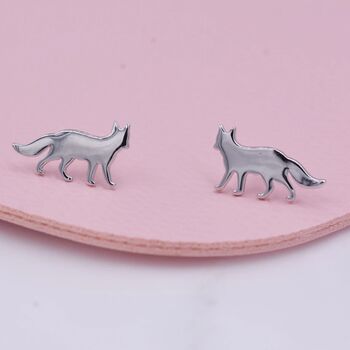 Cute Fox Stud Earrings In Sterling Silver, 4 of 9