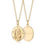 Engraved Gold Plated Virgo Zodiac Necklace, thumbnail 1 of 6