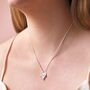 Personalised Textured Double Heart Necklace, thumbnail 5 of 8