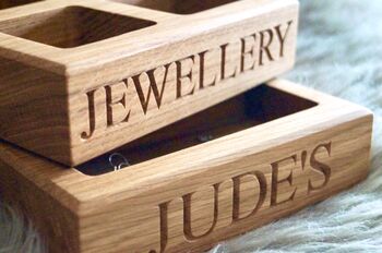 Personalised Wooden Jewellery Keepsake Trays, 3 of 5