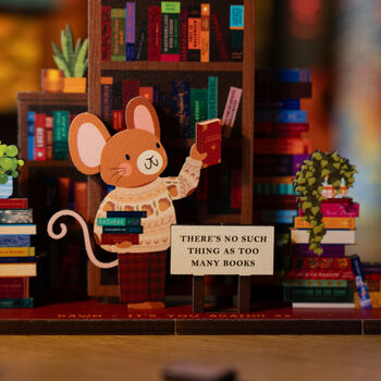 Personalised Reader Mouse Birthday Pop Out Card, 5 of 5