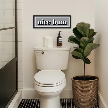 Nice Bum Framed Typography Print, 9 of 12
