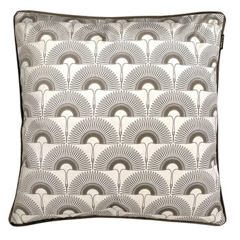 Art Deco Swan Print Velvet Cushion, 3 of 6