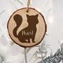 Personalised Cat Silhouette Christmas Tree Decoration, thumbnail 3 of 9