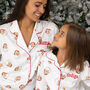 Women's Personalised Christmas Santa Print Pyjamas, thumbnail 6 of 12
