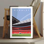 England Football Wembley Stadium Poster, thumbnail 1 of 9