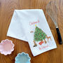 Woodland Animal Christmas Tea Towel, thumbnail 1 of 4