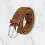 Woven Elasticated Belt For Men Or Women In Caramel, thumbnail 1 of 1
