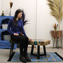 Aqua Resin And Tamarind Wood Coffee Table, thumbnail 3 of 6