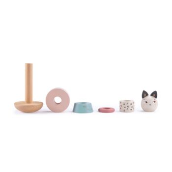 Baby Wooden Cat Stacking Toy, 4 of 4