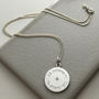 Diamond Latitude And Longitude Necklace In Silver, thumbnail 7 of 7