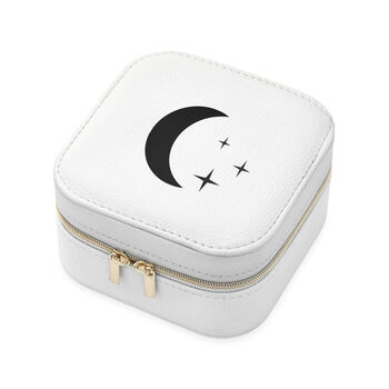 Moon And Stars White Travel Jewellery Case, 10 of 10