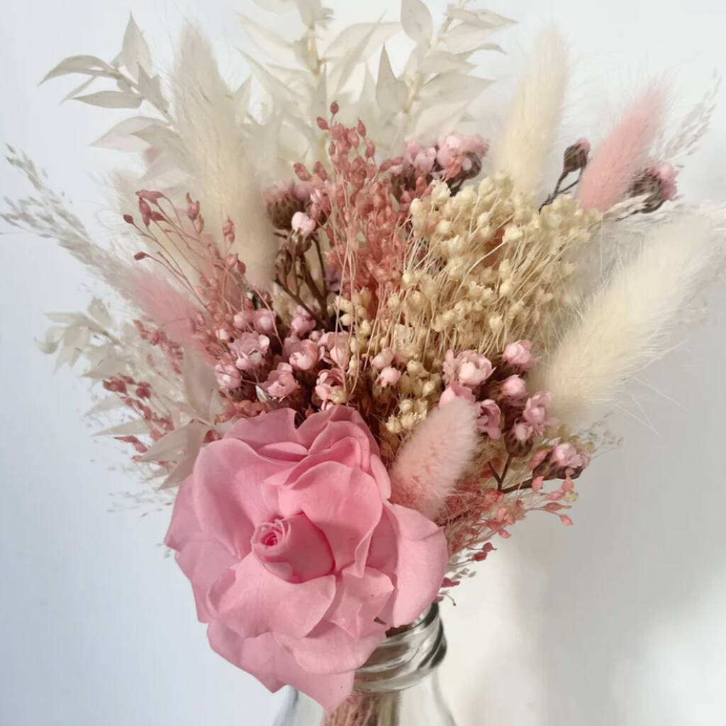 Cherry Blossom Dried Flower Posy By Fleuro Studio