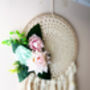 White And Floral Dream Catcher For Room Decor Gift For Wedding, thumbnail 4 of 7