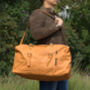Genuine Leather Holdall In Russet Brown, thumbnail 8 of 12