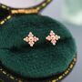 Extra Tiny Dotted Cluster Stud Earrings, thumbnail 4 of 12