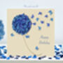 Butterfly And Blue Hydrangea Birthday Card, Not 3D, thumbnail 1 of 9