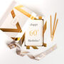 Gold '60th' Birthday Number Cake, thumbnail 1 of 3