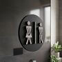 Funny Unisex Toilet Door Black Sign With Raised Design, thumbnail 1 of 5