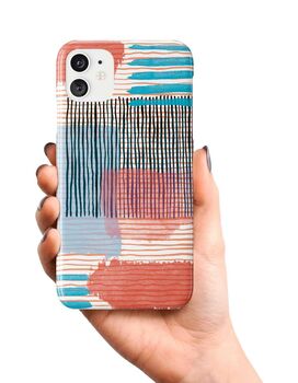 Giant Sparrows Abstract Striped Geo Red Phone Case, 5 of 6