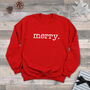 Merry Christmas Sweatshirt For Men In Red, thumbnail 1 of 2