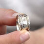 Personalised Textured Spinner Ring In Sterling Silver, thumbnail 1 of 12
