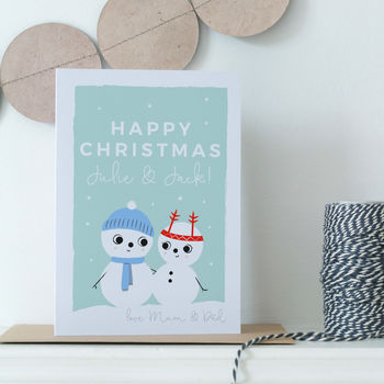 Couples Or Newly Weds Christmas Card Personalised, 3 of 3
