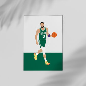 Jayson Tatum Boston Celtics Basketball Poster, 3 of 4