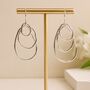 Statement Oval Hoops Drop Earrings, thumbnail 3 of 5