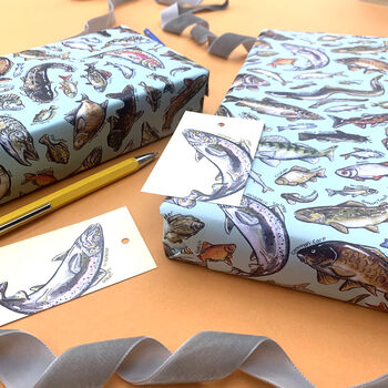 Freshwater Fish Species Wrapping Paper Set, 7 of 12