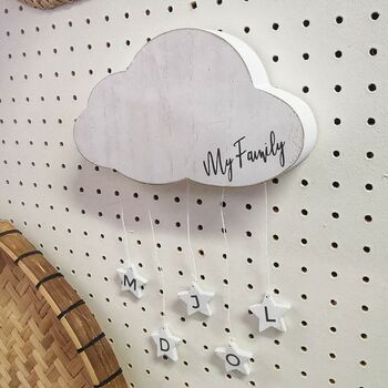 Personalised Cloud Family Wall Hanging, 5 of 5