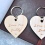 Personalised Love You Daddy Keyring, thumbnail 2 of 3