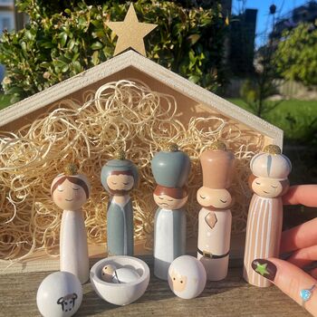 Wooden Handmade Nativity Scene, 5 of 6