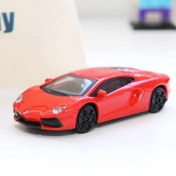 Red Die Cast Lamborghini Toy Car And Personalised Bag, 2 of 3