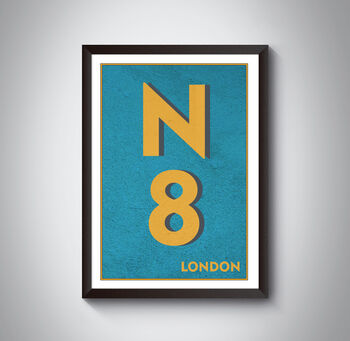 N8 Haringey, Crouch End London Postcode Print, 6 of 10