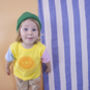 Sunshine Yellow Colour Block Organic Kid's T Shirt, thumbnail 2 of 6