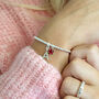 Silver Plated Initial And Birthstone Star Bracelet, thumbnail 1 of 6