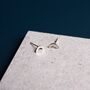 Sterling Silver Rainbow Stud Earrings, thumbnail 2 of 7