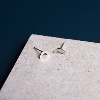 Sterling Silver Rainbow Stud Earrings, 2 of 7