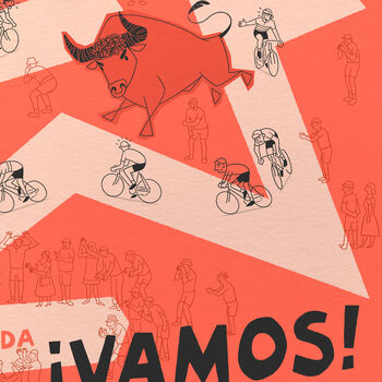 Grand Tours Cycling Art, Vuelta Poster, Gift For Cyclist, 2 of 10