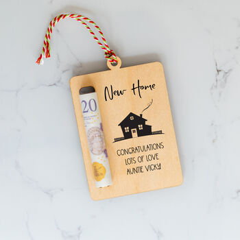 Personalised New Home Gift Money Holder, 4 of 5