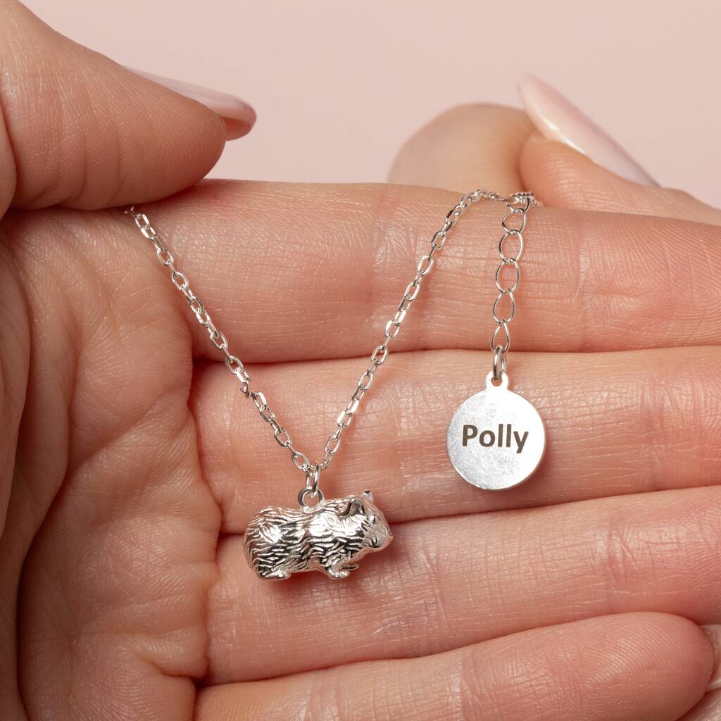 Personalised Guinea Pig Sterling Silver Necklace, 1 of 11